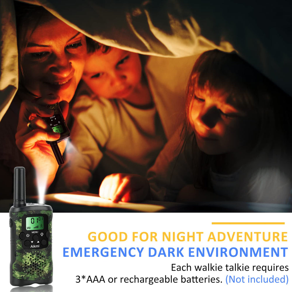 Aikmi walkie talkies and binoculars aid kid exploration outdoors
