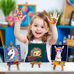 AILIBUT paint by numbers brushes 8pcs enhance kids' painting practice and enjoyment.