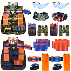 AILUKI Kids Tactical Vest Kit with Nerf darts refills for extended battles.