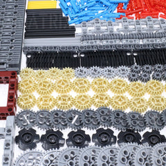 AIMATRIX 899Pcs Technic car tracks and tires for dynamic builds.