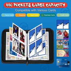 AIMerss four-pocket pages enable fast card access.