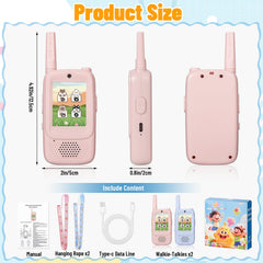 AIMINLRRN video walkie talkies come in a 2-pack, ideal for siblings or friends.
