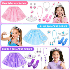 AINIOKA Princess dress set crowns add royal sparkle for pretend play