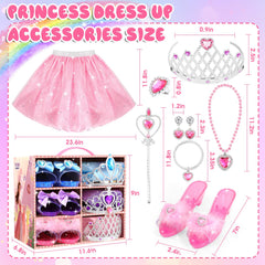 AINIOKA Princess dress set shoes provide non-slip soles for safe indoor play
