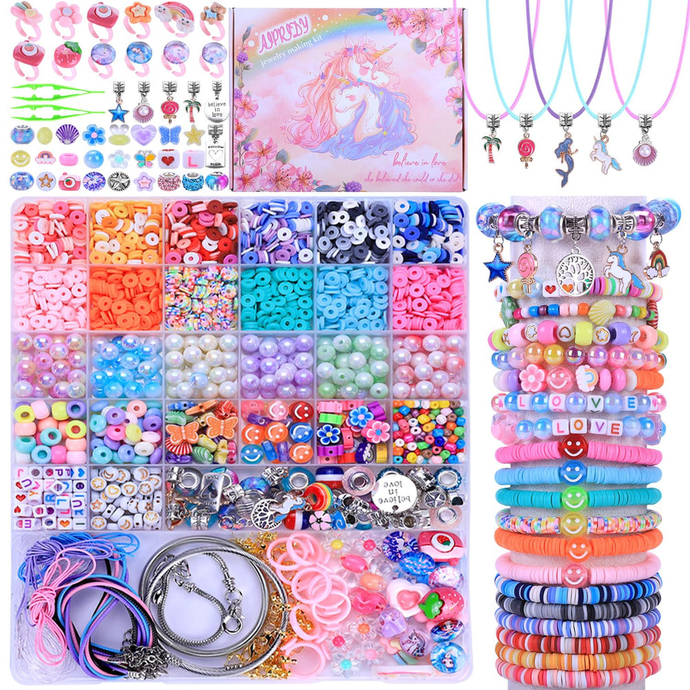 AIPRIDY age-6-plus crafting setup illustrating easy jewelry projects.