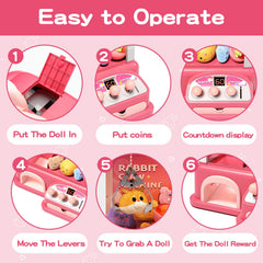 Aiqi claw machine includes 20 plush toys for grabbing fun.