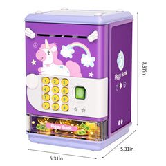 Aiqi piggy bank toy easy programming helps kids learn to operate the box.