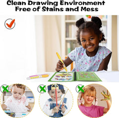 Air Blow underwater world color book with water-only color effects