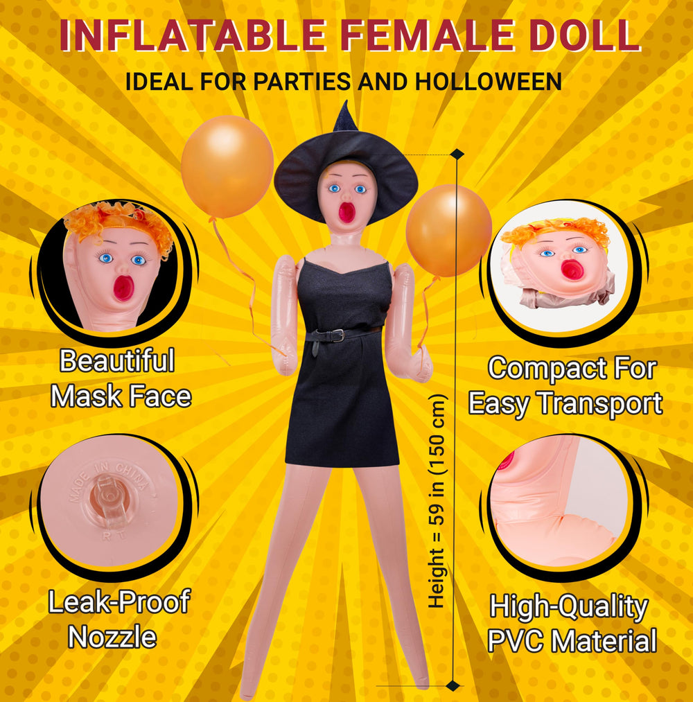 AIR GAG inflatable doll for birthday parties, quick setup and big laughs