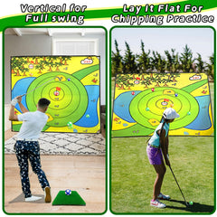 Airaperto Battle Golf Chipping Mat frame assembly demonstrates sturdy stainless steel connections
