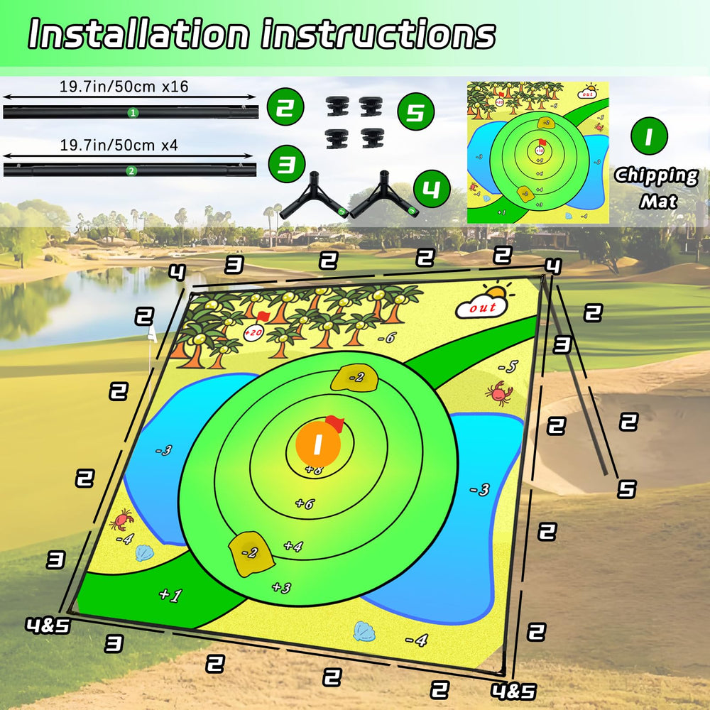 Airaperto Battle Golf Chipping Mat indoor outdoor use enables year-round fun