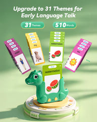 Airbition card reader pronounces words for easy, hands-free language practice.