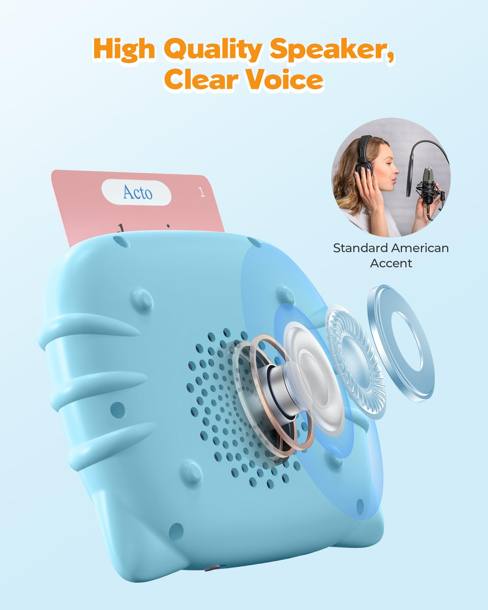 Airbition children engaging with language-learning activity using two-language flash cards.