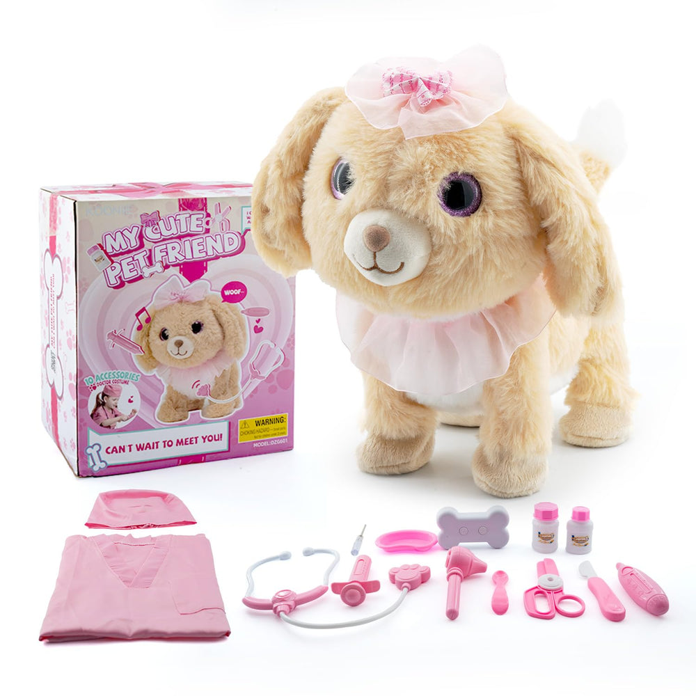Airbition plush dog walking motion invites active imaginative play and storytelling