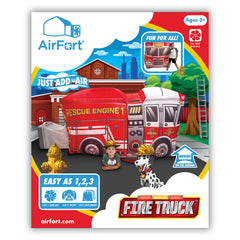 Air Fort Firetruck roomy interior supports group play
