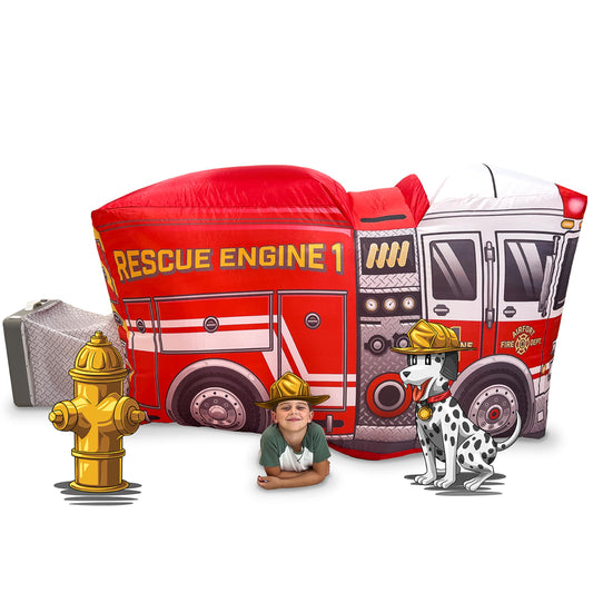 Air Fort Firetruck setup in 30 seconds for instant play