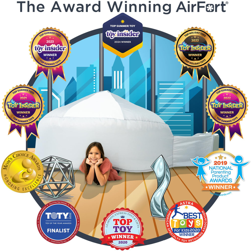 Air Fort hosts kids inside to spark imaginative, screen-free play.