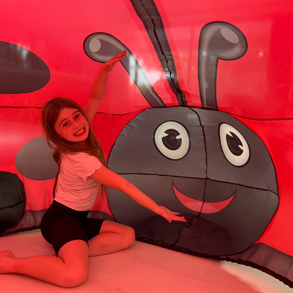 AirFort Ladybug carrying bag helps portable setup and storage.