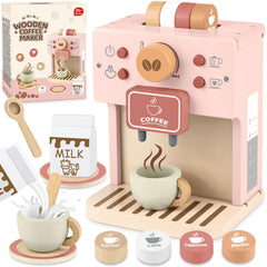 Airlab Kids coffee maker with pink finish, sparks imaginative play and pretend kitchen fun.
