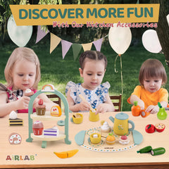 Airlab plates offer small and large options for varied pretend meals.