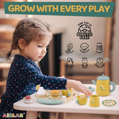 Airlab tea cups encourage social sharing as kids pour and serve to friends.