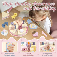 Airlab wooden candles for bright pretend birthday celebrations
