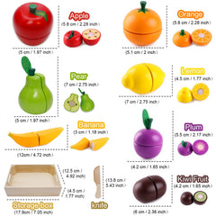 Airlab wooden orange fruit for imaginative slicing and hand-eye coordination.