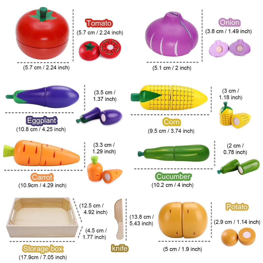 Airlab wooden play food corn slices great for pretend meals and hand-eye coordination.