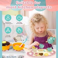Airlab wooden tea set plates for arranged playtime meals