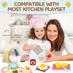 Airlab wooden toy knife supports safe, role-play cooking experiences.