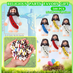 Airney Jesus Loves You mini figurines in vibrant colors for gifts.