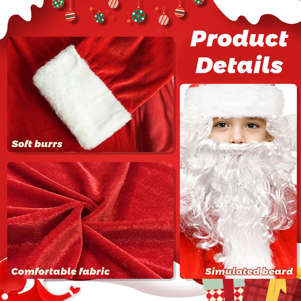 aisacsop Adjustable belt adds authentic Santa detail while remaining comfy.