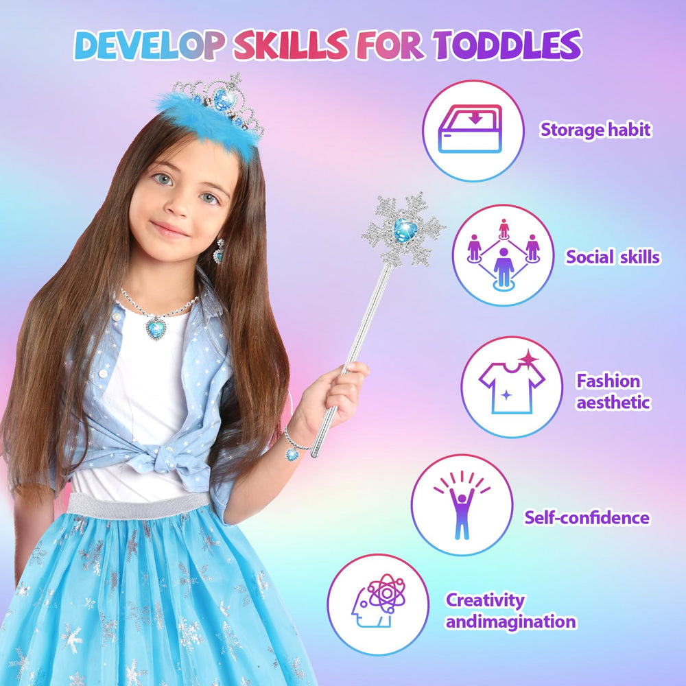 AISAMLIN princess dress and crown set for stylish pretend play