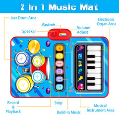 Aitbay Baby Music Mat safety design with odorless fabric and safe battery area