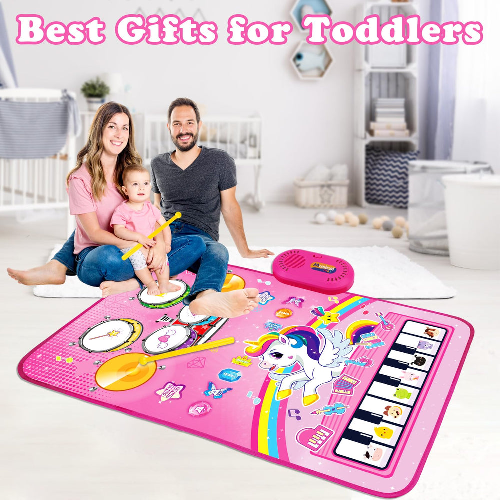 Aitbay Unicorn Music Mat battery compartment with secure screw closure.