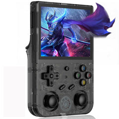 Aivuidbs RG353VS front view shows compact retro handheld design.