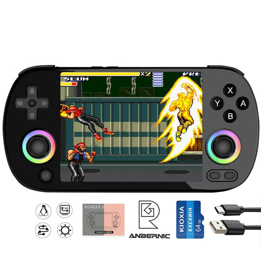 Aivuidbs RG40XXH front view with crisp 4.0'' IPS screen for retro gaming.