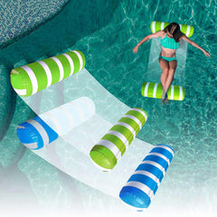 AIWAN LEZHI inflatable pool hammock light blue for versatile pool lounging.
