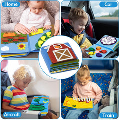AIXMEET Travel-friendly busy book with compact design for trips.