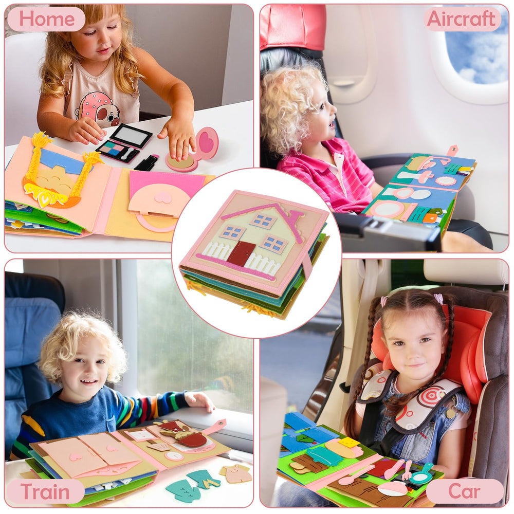 AIXMEET Sensory felt Busy Board compact size for travel