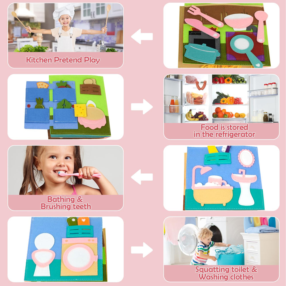 AIXMEET Toddler Busy Board dressing clothes activity encourages independence