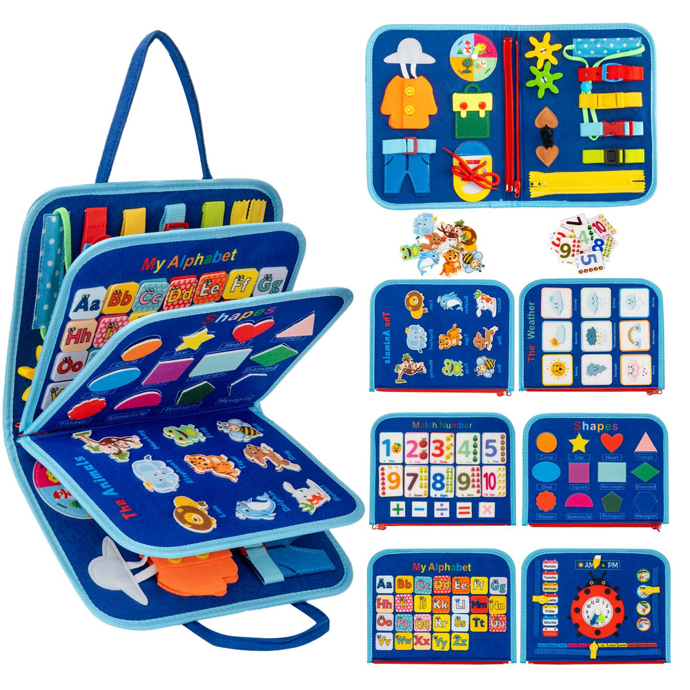 AIXMEET Busy Board zipper activity promotes fine motor practice for toddlers