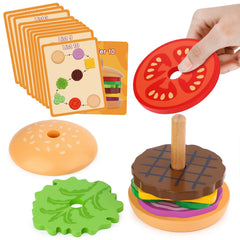 Aizweb burger base promotes stable stacking for toddlers.