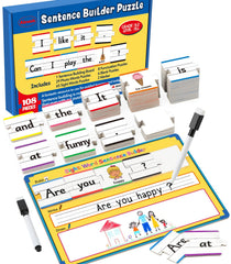 Aizweb sentence-building-board guiding early writers through sentence construction with puzzles