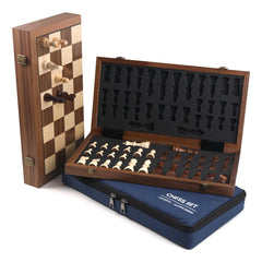 Ajedrez 15-inch magnetic chess board folding for travel-friendly play.