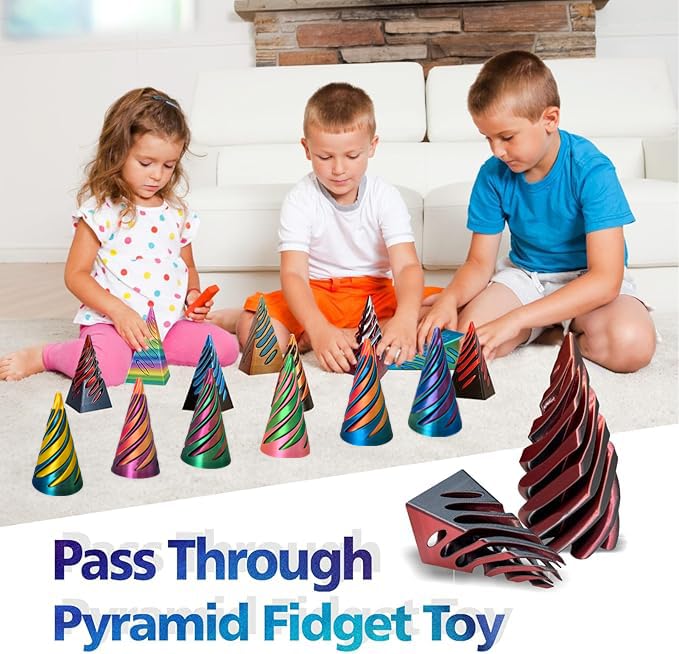 ajitxalr Impossible Cone passthrough pyramid 3D doubles as a playful desk sculpture.