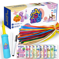 AJOYEGG Balloons Animals Kit packaging shows complete DIY setup for kids.