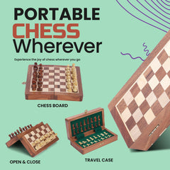 Ajuny handmade chess pieces on acacia wood add artisanal charm
