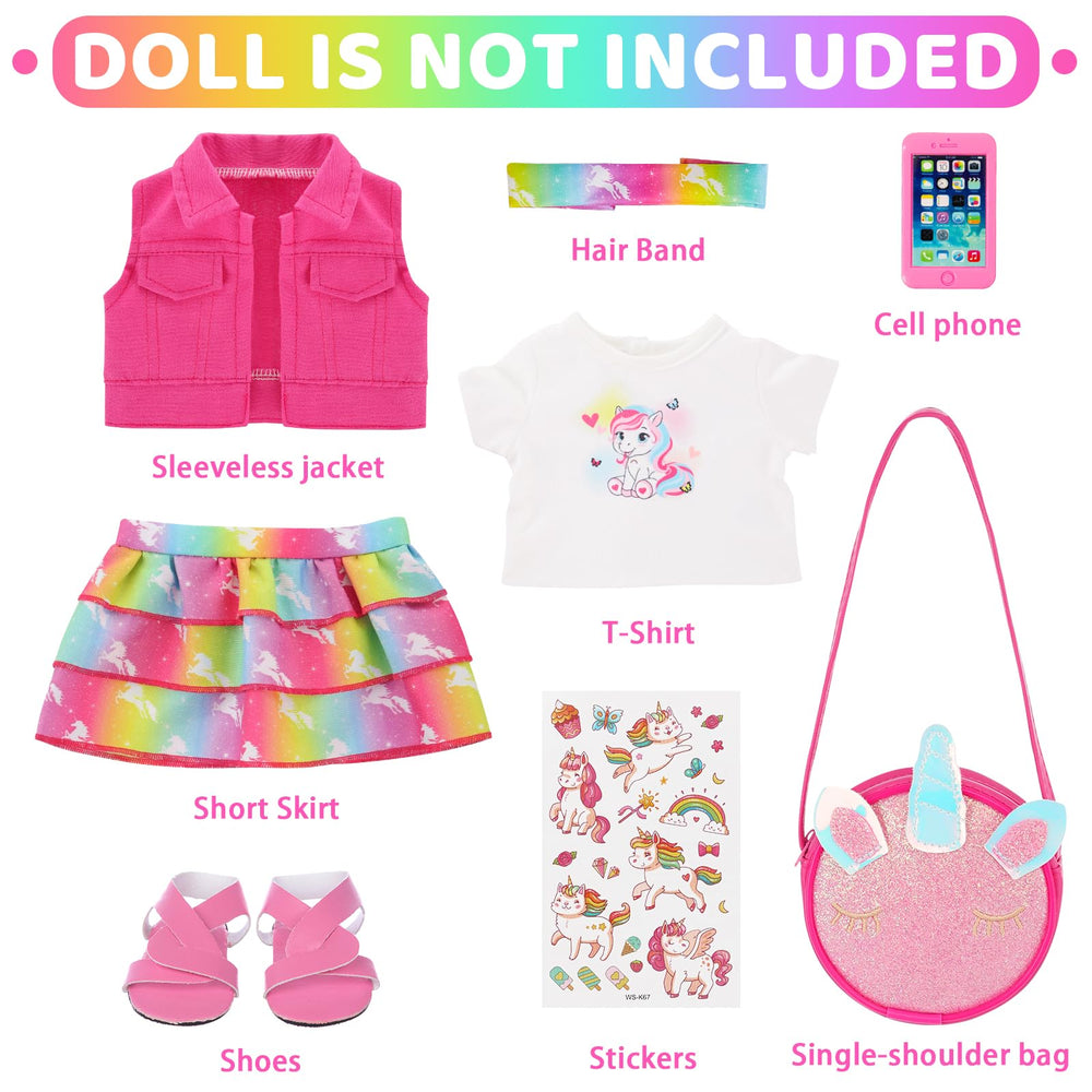 AK KYC 18inch T-shirt doll clothing encourages creative dress-up sessions