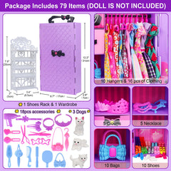 AK KYC doll shoe rack keeps tiny footwear neatly organized for easy dressing.